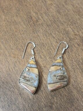 Handcrafted Multicolor Teardrop Stone Inlay Earrings - Women Jewelry